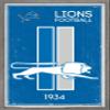 Trends International NFL Detroit Lions - Retro Logo 14 Wall Poster, 22.375" x 34", Barnwood Framed Version view 1