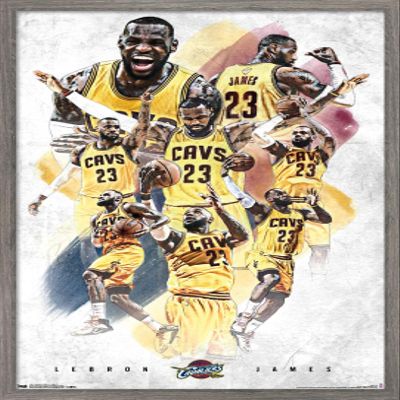 NBA Cleveland Cavaliers - Lebron James 15 Wall Poster, 22.4L" x 14.7W", Barnwood Framed Version