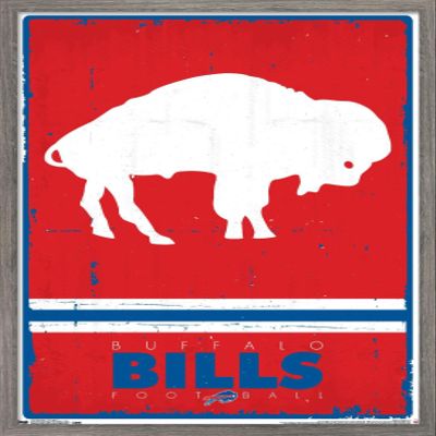 NFL Buffalo Bills - Retro Logo 15 Wall Poster, 34L" x 22.4W", Barnwood Framed Version