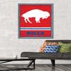 NFL Buffalo Bills - Retro Logo 15 Wall Poster, 34L" x 22.4W", Barnwood Framed Version view 2