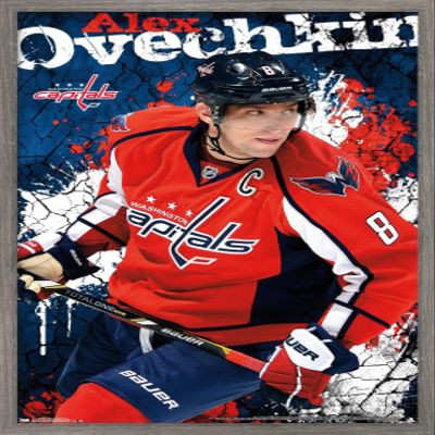 Trends International NHL Washington Capitals - Alex Ovechkin 13 Wall Poster, 22.375" x 34", Barnwood Framed Version