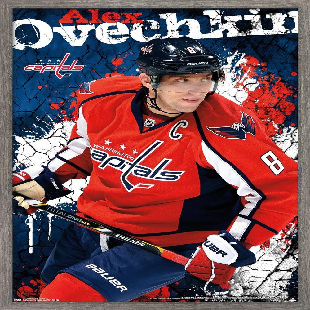 Trends International NHL Washington Capitals - Alex Ovechkin 13 Wall Poster, 22.375" x 34", Barnwood Framed Version