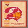 Trends International NFL Tampa Bay Buccaneers - Retro Logo 14 Wall Poster, 22.375" x 34", Barnwood Framed Version view 1