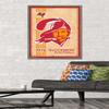 Trends International NFL Tampa Bay Buccaneers - Retro Logo 14 Wall Poster, 22.375" x 34", Barnwood Framed Version view 2