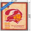Trends International NFL Tampa Bay Buccaneers - Retro Logo 14 Wall Poster, 22.375" x 34", Barnwood Framed Version view 3