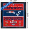 Trends International NFL New England Patriots - Champions 19 Wall Poster, 14.725" x 22.375", Black Framed Version view 3