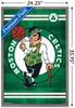 Trends International NBA Boston Celtics - Logo 14 Wall Poster, 22.375" x 34", Barnwood Framed Version view 3