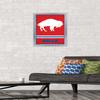 NFL Buffalo Bills - Retro Logo 15 Wall Poster, 22.4L" x 14.7W", Silver Framed Version view 2