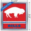 NFL Buffalo Bills - Retro Logo 15 Wall Poster, 22.4L" x 14.7W", Silver Framed Version view 3