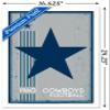 Trends International NFL Dallas Cowboys - Retro Logo 14 Wall Poster, 14.725" x 22.375", White Framed Version view 3