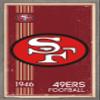 Trends International NFL San Francisco 49ers - Retro Logo 14 Wall Poster, 22.375" x 34", Barnwood Framed Version view 1