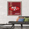 Trends International NFL San Francisco 49ers - Retro Logo 14 Wall Poster, 22.375" x 34", Barnwood Framed Version view 2