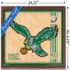 Trends International NFL Philadelphia Eagles - Retro Logo 14 Wall Poster, 14.725" x 22.375", Mahogany Framed Version view 3