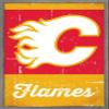 Trends International NHL Calgary Flames - Retro Logo 13 Wall Poster, 22.375" x 34", Barnwood Framed Version view 1