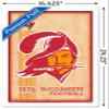Trends International NFL Tampa Bay Buccaneers - Retro Logo 14 Wall Poster, 14.725" x 22.375", White Framed Version view 3