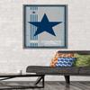 Trends International NFL Dallas Cowboys - Retro Logo 14 Wall Poster, 22.375" x 34", Barnwood Framed Version view 2