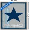 Trends International NFL Dallas Cowboys - Retro Logo 14 Wall Poster, 22.375" x 34", Barnwood Framed Version view 3
