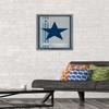 Trends International NFL Dallas Cowboys - Retro Logo 14 Wall Poster, 14.725" x 22.375", Barnwood Framed Version view 2