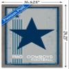 Trends International NFL Dallas Cowboys - Retro Logo 14 Wall Poster, 14.725" x 22.375", Barnwood Framed Version view 3