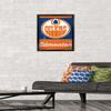 Trends International NHL Edmonton Oilers - Retro Logo 13 Wall Poster, 14.725" x 22.375", Black Framed Version view 2