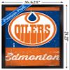 Trends International NHL Edmonton Oilers - Retro Logo 13 Wall Poster, 14.725" x 22.375", Black Framed Version view 3