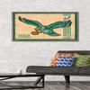 Trends International NFL Philadelphia Eagles - Retro Logo 14 Wall Poster, 22.375" x 34", Barnwood Framed Version view 2