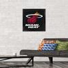 Trends International NBA Miami Heat - Logo 14 Wall Poster, 14.725" x 22.375", Black Framed Version view 2