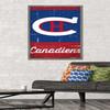 Trends International NHL Montreal Canadiens - Retro Logo 13 Wall Poster, 22.375" x 34", Barnwood Framed Version view 2