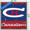 Trends International NHL Montreal Canadiens - Retro Logo 13 Wall Poster, 22.375" x 34", Barnwood Framed Version view 3