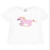 Carter's Girl's Ruffled Short Sleeve Sequin Tee (12 Months, White Horse) view 1