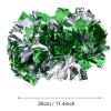 1 Pcs 11" Cheering Pom Poms for Sport, Party, Dance and Game Decoration(Green+Silver) view 3