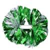 1 Pcs 11" Cheering Pom Poms for Sport, Party, Dance and Game Decoration(Green+Silver) view 4