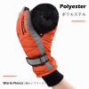 TRIWONDER Ski Gloves Kids Cold Weather Winter Warm Gloves Windproof Thermal Fleece Outdoor Snowboard Snow Gloves Mittens for Boys Girls Children (Orange, S (6-7 Years Old)) view 2