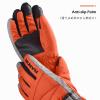 TRIWONDER Ski Gloves Kids Cold Weather Winter Warm Gloves Windproof Thermal Fleece Outdoor Snowboard Snow Gloves Mittens for Boys Girls Children (Orange, S (6-7 Years Old)) view 3