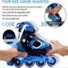 Nattork Blade Roller Skates for Boys with Light Up Wheel,Adjustable Inline Skates for Big Kids Youth Childrens Outdoor & Indoor Ages 6-12 9 10 11 12, Beginners Blue view 3
