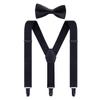 Pretishows Kids Suspenders and Bow Tie Set Black Adjustable Trendy Suspender for Boys view 1