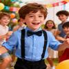 Pretishows Kids Suspenders and Bow Tie Set Black Adjustable Trendy Suspender for Boys view 3