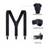 Pretishows Kids Suspenders and Bow Tie Set Black Adjustable Trendy Suspender for Boys view 4