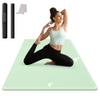 CAMBIVO Large Yoga Mat (6'x 4'), Extra Wide Workout Mat for Men and Women, 1/3 &1/4 Thick Exercise Fitness TPE Mat for Home Gym, Yoga, Pilates, Workout (Mint Green), 6mm view 1