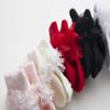 EPEIUS 3 Pairs Baby-Girls Eyelet Turn Cuff Ruffle Frilly Lace Socks Toddlers Girls Triple Lace Dressy Socks Gift Box Black/White/Red 3-5 Years view 4