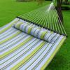 Thaisan7 Fabric Double Hammock Bar Swing Spreader Cottons Pillow for Outdoor Home Garden Improvment Decor - 75" X 55" Bed Length, Blue Stripe view 4
