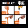 GROUNDGRABBA Lite Orange Tent Stakes - Tent Stakes for Sand | Screw in Earth Ground Anchors for Maximum Grip and Longevity in Soft Surfaces - 4 Pack view 4