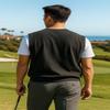 Akwa Mens V-Neck Golf Vest Lightweight Waterproof Pullover Sweater Wind-Resistant Layer Made in USA Performance Outerwear view 3