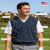 Akwa Mens V-Neck Golf Vest Lightweight Waterproof Pullover Sweater Wind-Resistant Layer Made in USA Performance Outerwear view 4