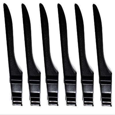 JSP Manufacturing Black or White Dock Piling Line Holder Hook - Store Your Dock Lines/Ropes (6, Black)