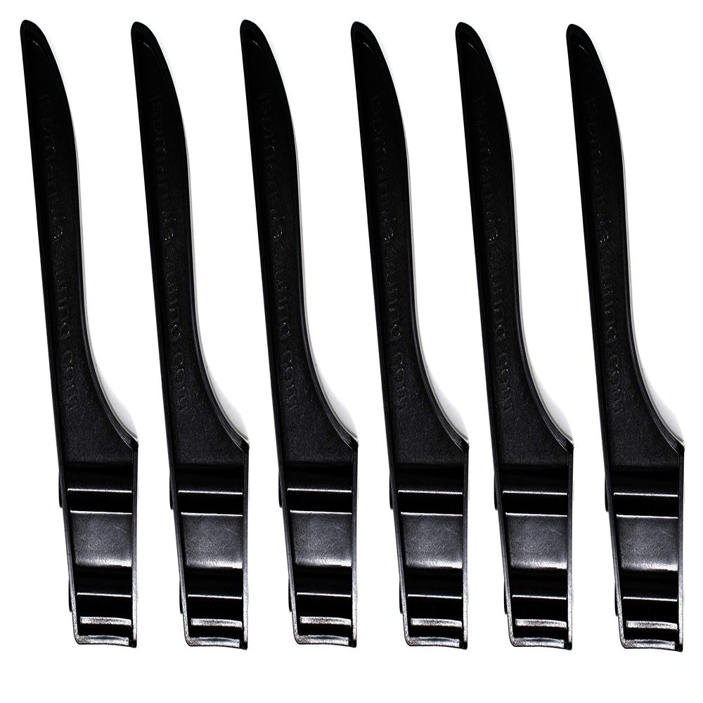 JSP Manufacturing Black or White Dock Piling Line Holder Hook - Store Your Dock Lines/Ropes (6, Black)