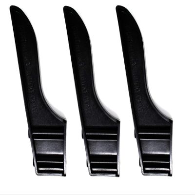 Black or White Dock Piling Line Holder Hook - Store Your Dock Lines/Ropes (3, Black)
