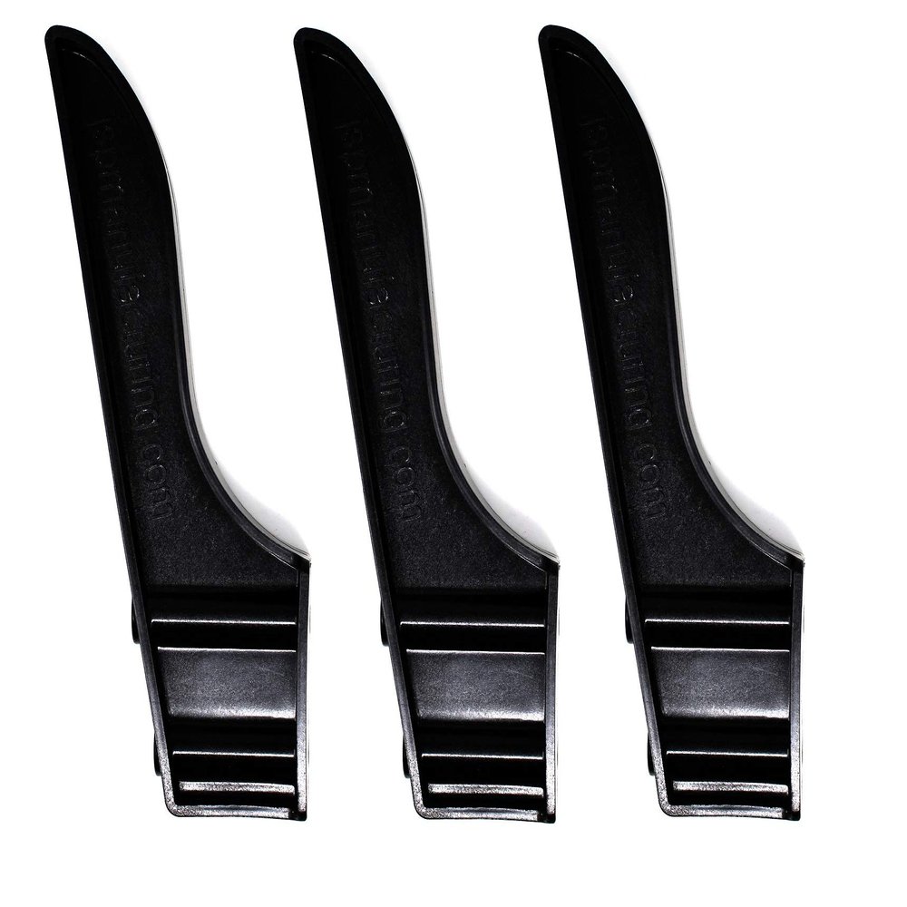Black or White Dock Piling Line Holder Hook - Store Your Dock Lines/Ropes (3, Black)