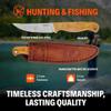Condor Tool & Knife Trelken Fixed Blade Hunting Knife - 420HC Stainless Steel - Hickory Handle - Hand Crafted Welted Leather Sheath - 3.5in Blade - 3.5oz (1.5mm) view 3