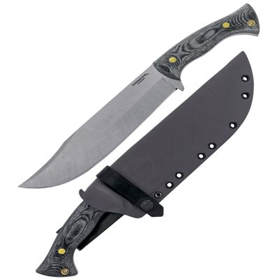 Condor Tool & Knife Plan A Knife - 1075 High-Carbon Steel Blade with Full-Tang Construction - Ergonomic Micarta Handle - Kydex with Leather Belt Loop Sheath - Ideal for Bushcraft, Camping & Survival
